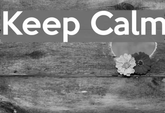 Keep Calm Font examples