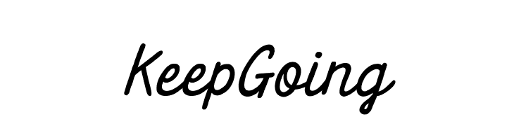 Keep Going  フリーフォントのダウンロード