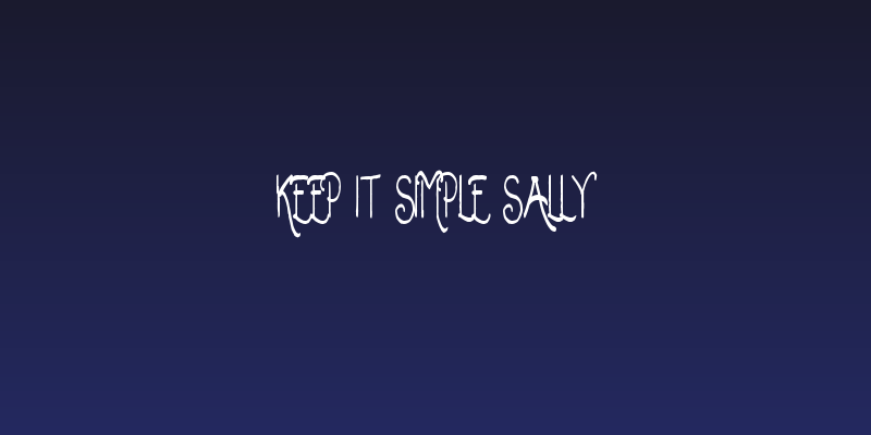 Keep It Simple Sally Social Header