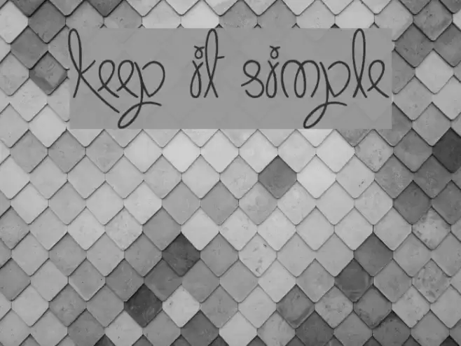 Keep It Simple フォント examples