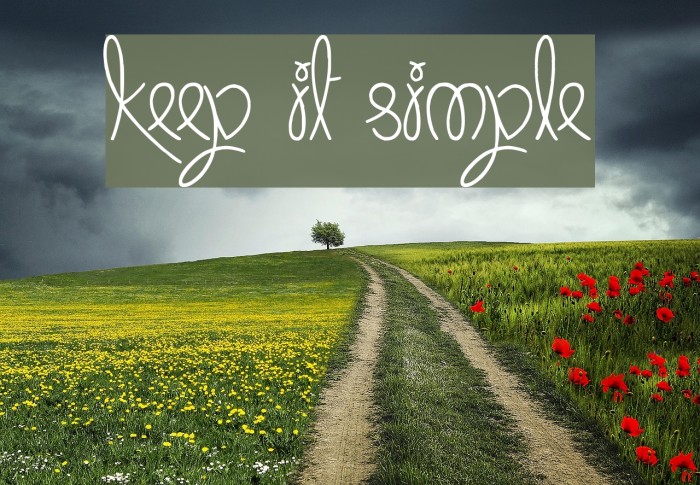 Keep It Simple Font examples