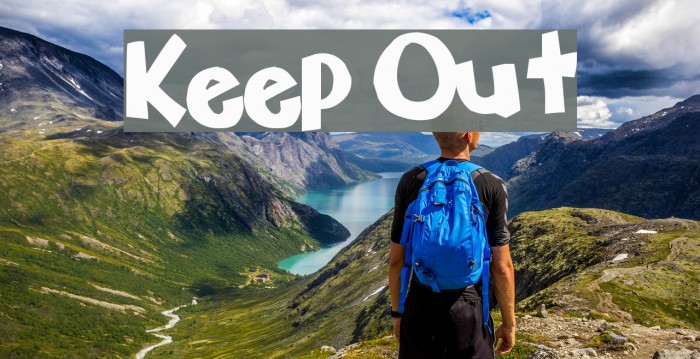 Keep Out Font examples