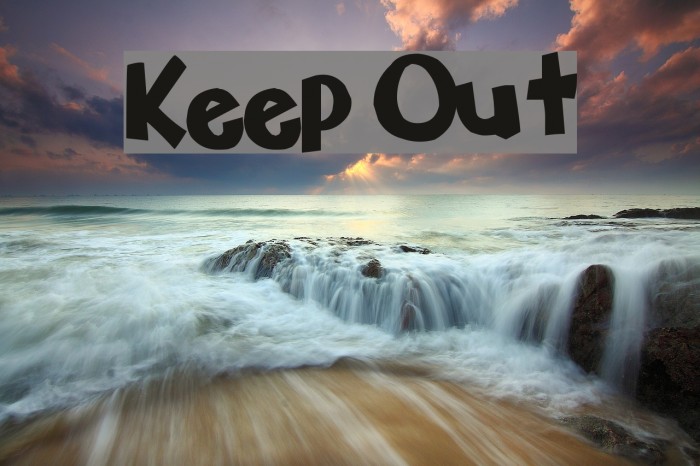 Keep Out Font examples