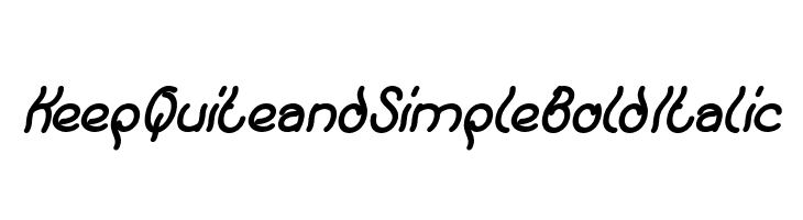 Keep Quite and Simple Bold Italic  नि: शुल्क फ़ॉन्ट्स डाउनलोड