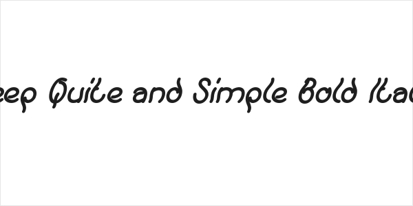 Keep Quite and Simple Bold Italic Logo