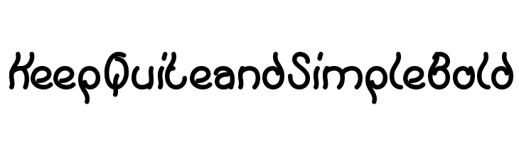 Keep Quite and Simple Bold  font caratteri gratis