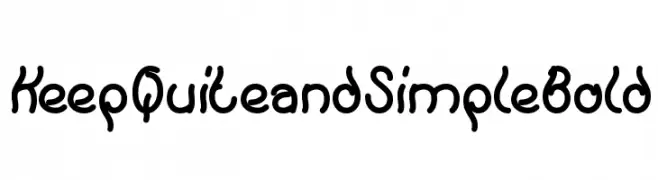 Keep Quite and Simple Bold  Frei Schriftart Herunterladen