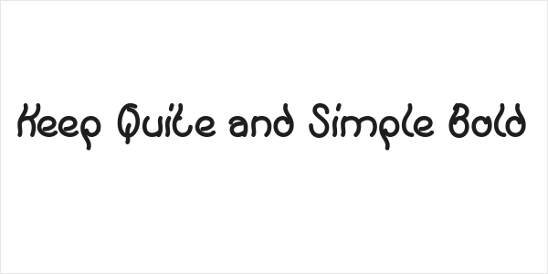 Keep Quite and Simple Bold Logo