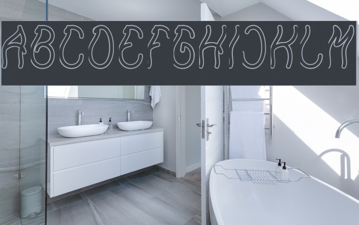 Keep Quite and Simple-Hollow-In Font examples