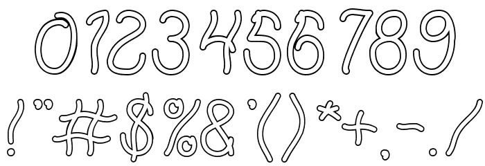 Keep Quite and Simple-Hollow Font OTHER CHARS