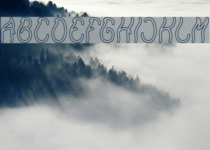 Keep Quite and Simple-Hollow Font examples