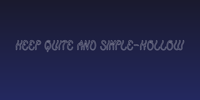 Keep Quite and Simple-Hollow Social Header