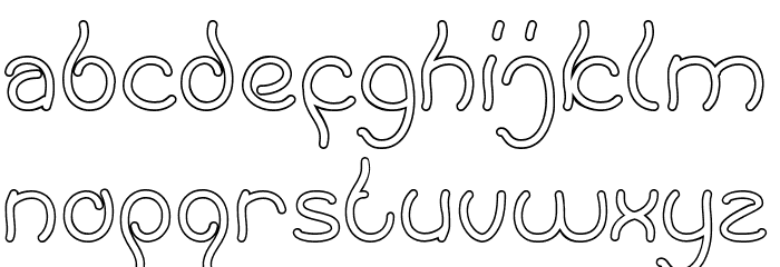 Keep Quite and Simple-Hollow Font LOWERCASE