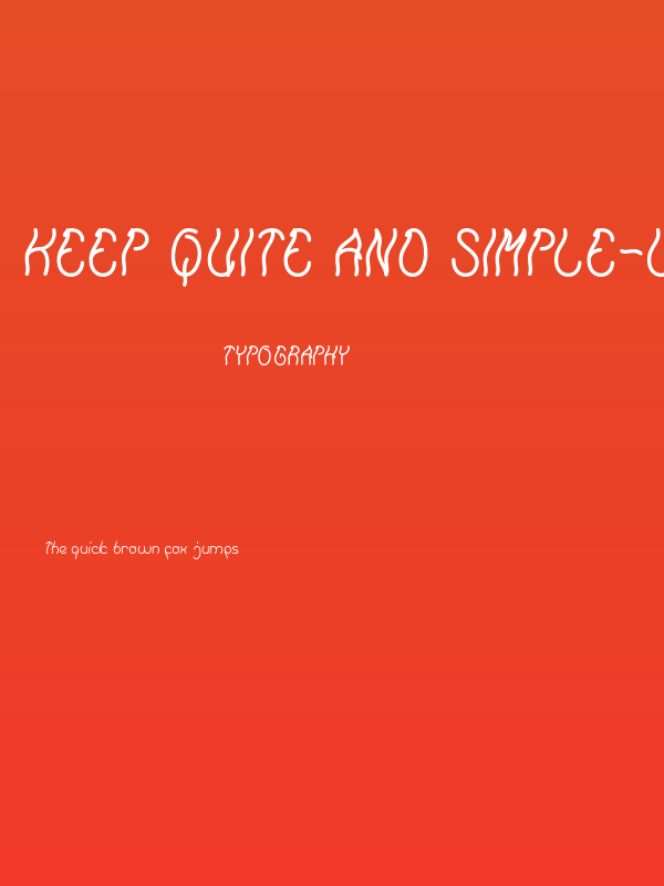 Keep Quite and Simple-Light Poster
