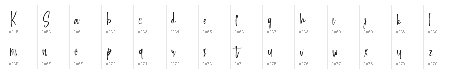 Keep Scrolling Regular Character Map