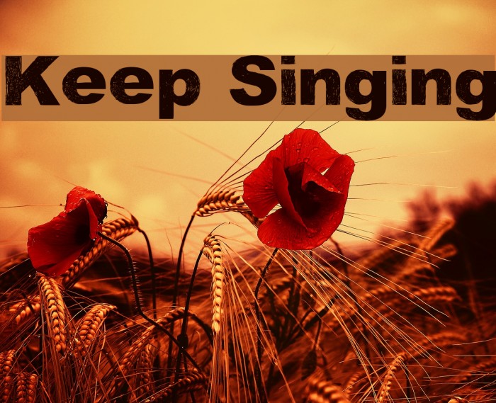 Keep Singing Font examples