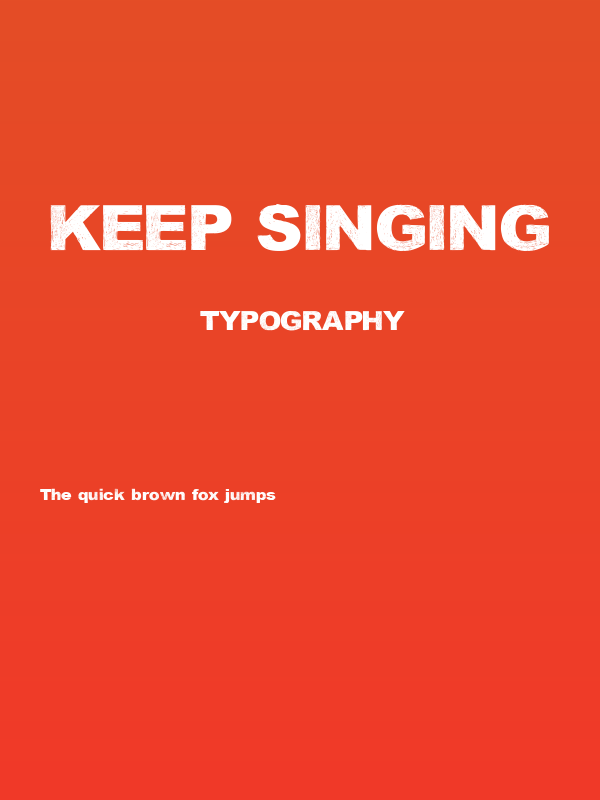 Keep Singing Poster