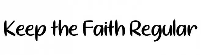 Keep the Faith Regular  font caratteri gratis