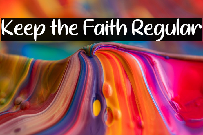Keep the Faith Regular Example 3