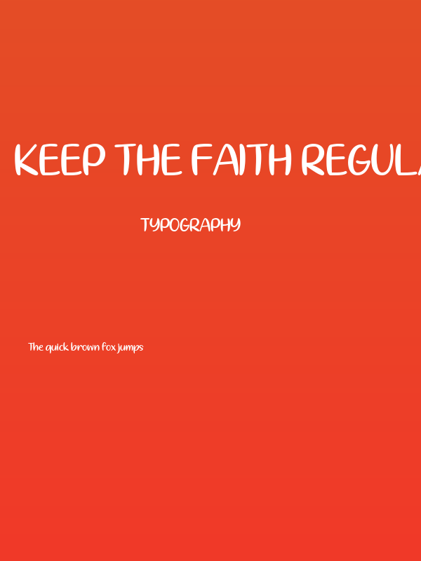 Keep the Faith Regular Poster
