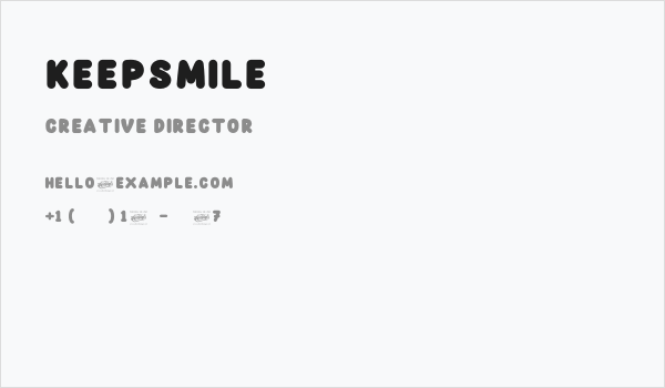 Keepsmile Business Card