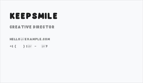 Keepsmile Business Card