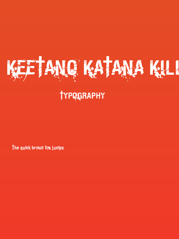 Keetano Katana KillBill Bold Poster