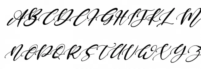 Keffie Austina Italic 字体 大写