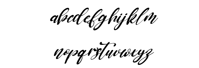 Keffie Austina Italic Font LOWERCASE