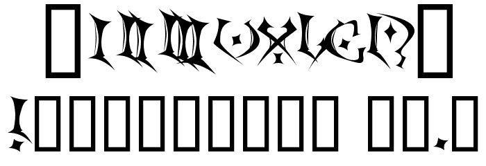 Kefka Font OTHER CHARS