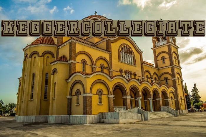 KeggerCollegiate Font examples