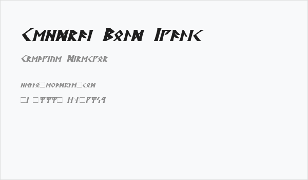 Kehdrai Bold Italic Business Card