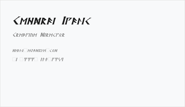 Kehdrai Italic Business Card