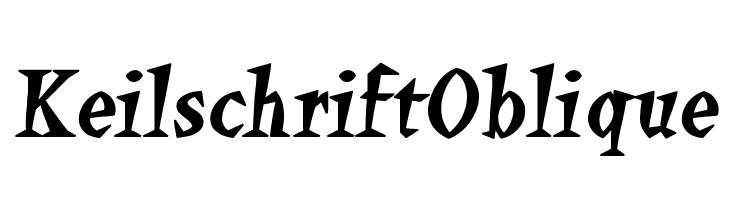KeilschriftOblique  Frei Schriftart Herunterladen