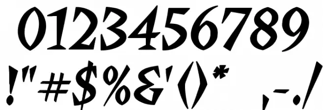 KeilschriftOblique Font OTHER CHARS