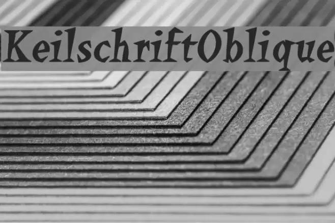 KeilschriftOblique Font examples
