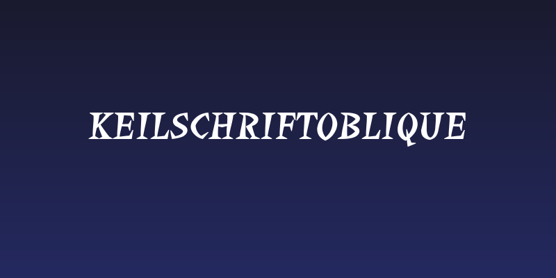 KeilschriftOblique Social Header