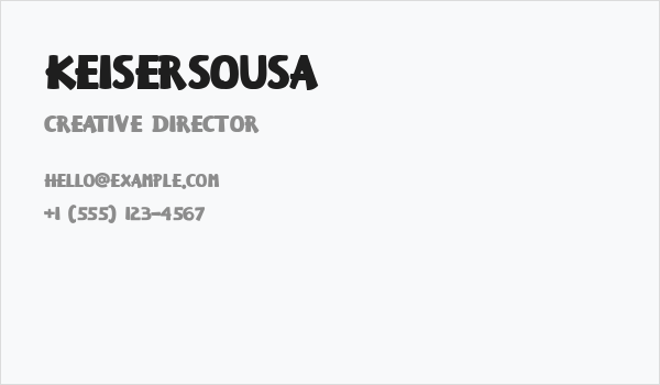 KeiserSousa Business Card