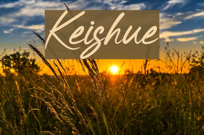 Keishue Font examples