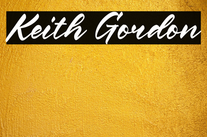 Keith Gordon Example 1