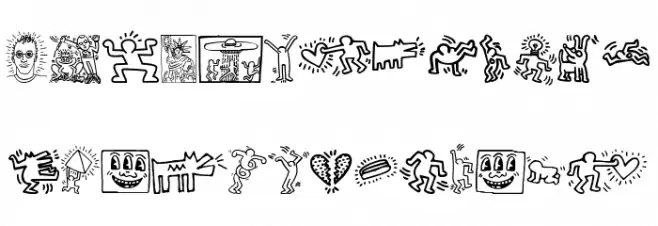 Keith Haring Polices MAJUSCULES