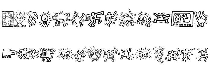 Keith Haring Caratteri MINUSCOLO