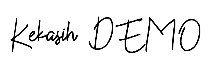 Kekasih DEMO  Frei Schriftart Herunterladen