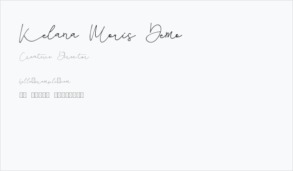 Kelana Moris Demo Business Card