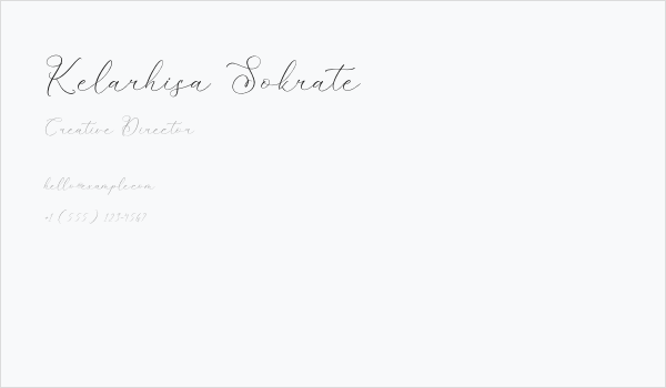 Kelarhisa Sokrate Business Card