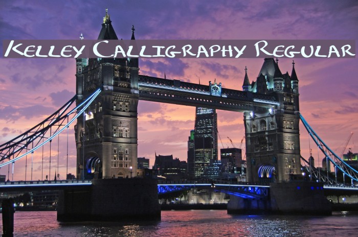 Kelley Calligraphy Regular Font examples