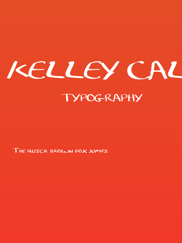 Kelley Calligraphy Regular Poster