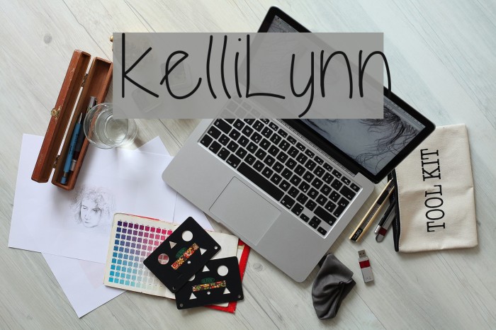 KelliLynn Font examples