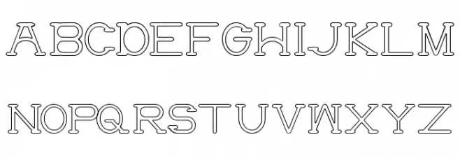 Kellia Wakeup DEMO Serif Outline फ़ॉन्ट अपरकेस
