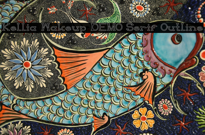 Kellia Wakeup DEMO Serif Outline Example 3